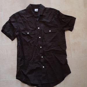Dark brown button down